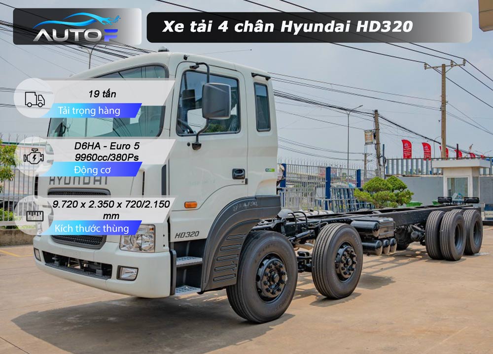 Giá xe tải Hyundai HD320 4 chân 19 tấn nhập khẩu [Euro 5]